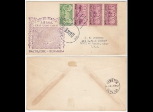 USA 1938 First Flight BALTIMORE - BERMUDA UNITED STATES AIRMAIL (28579