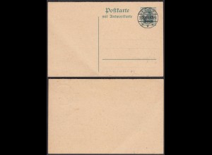 Deutsche Besetzung Post in Polen Ganzsache m.Antwortkarte P2 gest. Lodz (28745