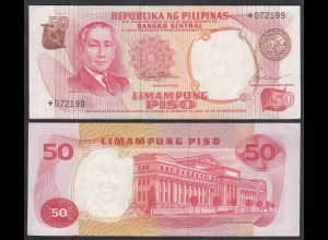 Philippines 50 Piso 1969 Pick 146a REPLACEMENT NOTE XF+ (2+) (28880
