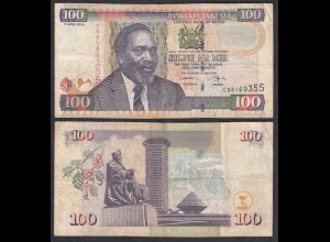 KENIA - KENYA 100 Shillings Banknote 2006 Pick 448b F (4) (28918