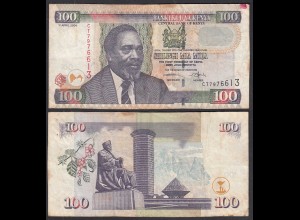KENIA - KENYA 100 Shillings Banknote 2006 Pick 48b F (4) (28919