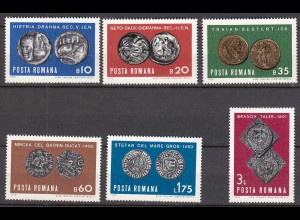 Rumänien-Romania 1970 Mi. 2850-55 ** MNH Old Coins (65407