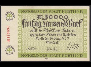 Bayern - 50.000 Mark Fürth Stadtgemeinde Notgeld 1923 (13837