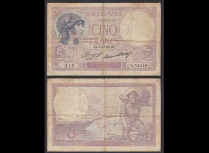 Frankreich - France - 5 Francs Banknote 6-4-1933 Pick 72e VG (5) (29175