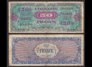 Frankreich - France 50 Francs 1944 Allied Military Currency Pick 117 F (4)