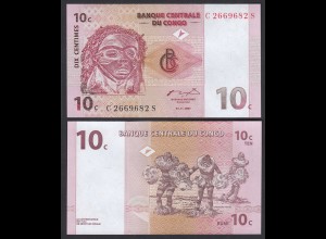 Kongo - Congo 10 Centimes 1997 Pick 82 UNC (1) (30153