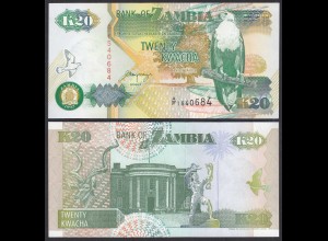 SAMBIA - ZAMBIA 20 Kwacha Banknote (1989-91) UNC (1) Pick 32b (30173
