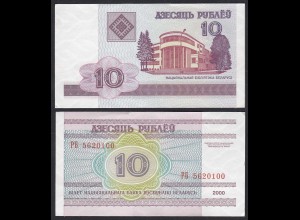 Weißrussland - Belarus 10 Rubel 2000 UNC (1) Pick 23 (30186