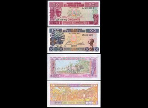 GUINEA - GUINEE 50 + 100 Francs 1985/98 Banknote Pick 29 + 35 UNC (1) (14213