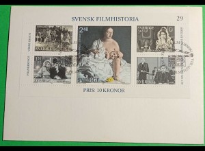 Schweden - Sweden Block 9 Filmgeschichte 1981 auf FDC (65576