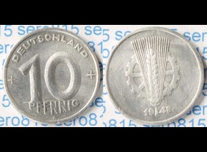 DDR 10 Pfennig 1948 A Kursmünze Jäger 1503 (n991