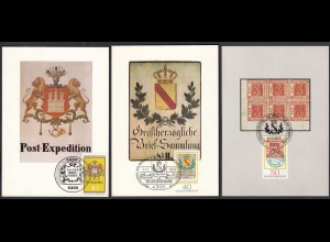 3 Stück verschiedene BRD Bund Mi.Nr. 948+980/81 Maximumkarte 1977/78 (25972