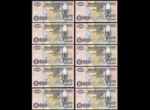 Sambia - Zambia 10 Stück á 100 Kwacha 2006 UNC (1) Pick 38f (89273