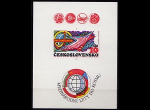 TSCHECHOSLOWAKEI - CZECHOSLOVAKIA - Mi. Block 40 B geschnitten postfrisch MNH
