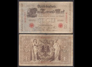 Ro 21 1000 Mark Reichsbanknote 10.10.1903 F- (4-) Pick 23 Udr B Serie A 6-st.