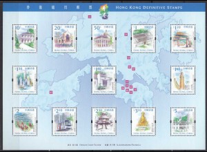 Hong Kong - Hongkong 1999 Bogen Block 65 ** MNH Sehenswürdigkeiten (30833