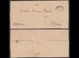 Preussen ca.1825 Umschlag von ARNSBERG Ellipsensegmentstempel nach DORTMUND