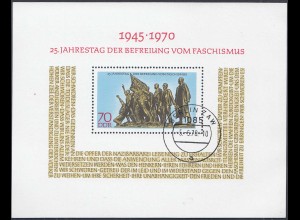 DDR 1970 Block 32 minisheet Befreiung Buchenwald gestempelt cancelled (30975