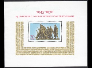 DDR 1970 Block 32 minisheet Befreiung Buchenwald ** MNH (30976