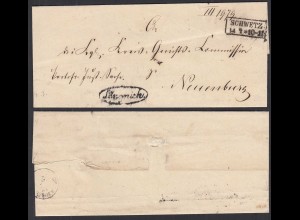SCHWETZ R2 alter Umschlag nach NEUENBURG mit Briefträgerstempel (31000