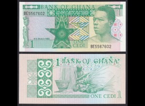 Ghana - 1 Cedis Banknote 1982 Pick 17b UNC (1) (31177