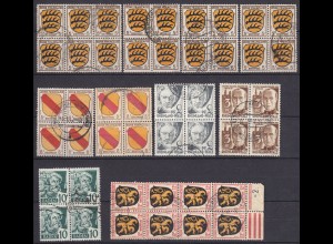 Französische Zone kleines Briefmarken Lot 4er Blocks etc (3982