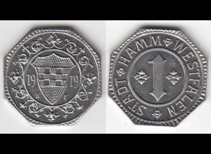 Hamm Notgeld Westfalen 1 Pfennig 1919 Eisen bankfrisch Funck 191.10 RAR (31297