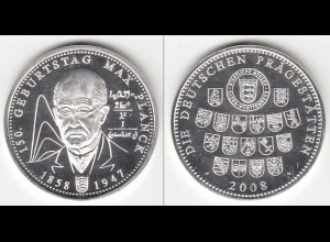Medaille 150. Geburtstag Max Planck RS Deutsche Prägestätten Ø 32 mm Gew. 10,5 g