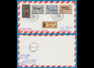 Österreich - Austria R-Brief Erstflug der Swissair 1973 Wien - Bangkok (19370