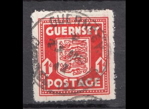 Deutsche Besetzung 2. WK Guernsey 1 P. Mi. 2 gestempelt used WW2 (31341