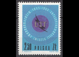 Polen – Poland 1965 Mi. 1584 – 2,50 Zl. Internationale Fernmeldeunion ** MNH