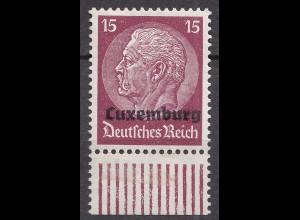 Deutsche Besetzung Luxemburg 1940 Mi. 8 - 15 Pfennig ** MNH (70052