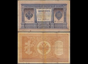 Russland - Russia - Empire - 1 Ruble 1898 Banknote - Pick 1 F (4) (11866