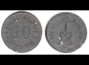 Germany Munster Westfalia 10 Pfennig 1917 Notgeld War money Zinc (31735