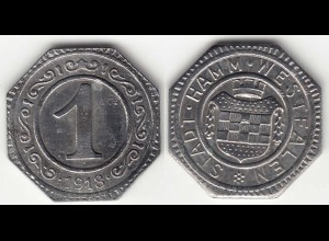 Hamm Notgeld Westfalen 1 Pfennig 1918 Eisen Erhaltung! Funck 191.6 RAR (31818