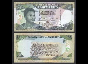 Swasiland - Swaziland 5 Emalangeni (1995) Pick 23a UNC (1) sig. 7A (31963