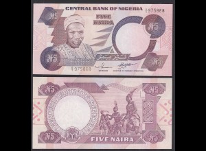 NIGERIA - 5 NAIRA Banknote PICK 24b 1984 UNC (1) sig. 11 (31965