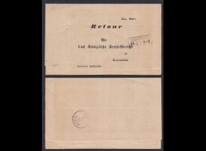 1859 RASZKOW R2 Retour - POST-Insinuations-Document in KROTOSCHIN (32054