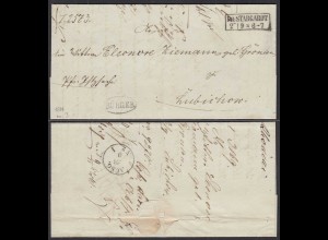 1864 PR: STARGARDT R2 Westpreussen Brief mit Inhalt + Briefträger Stempel (32130