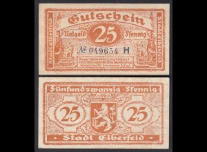 Elberfeld (Wuppertal) 1919 25 Pfennig Notgeld Gutschein (32268