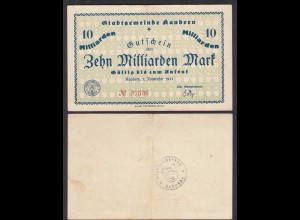 Kandern 10 Milliarden Mark NOTGELD Gutschein 1923 (32286