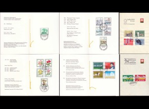 Schweiz Swiss Switzerland 6 Stück Folder aus 1958/1982 Gelegenheit (32344
