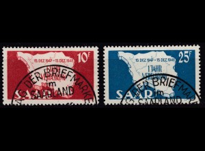 Saarland 1948 Mi. 260-261 - 1 Jahr Verfassung gestempelt used (70543