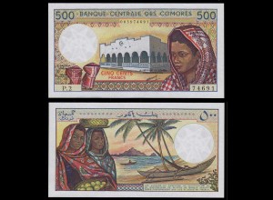 Komoren - Comoros 500 Francs Banknote (1986-04) Pick 10a UNC (1) (d181