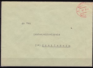 Neckarsulm Gebühr bezahlt 1946 Polizei (5990