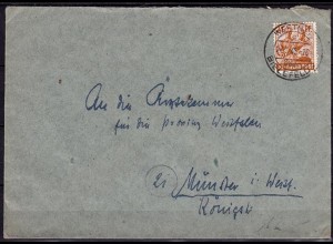 Brief Landpost Stempel Werther über Bielefeld nach Münster (6106