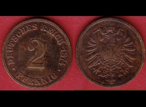 2 Pfennig Kaiserreich kleiner Adler 1874 B gebraucht Jäger 2 (3903