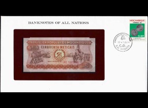 Banknotes of All Nations - Mosambik 50 Meticais 1980 Pick 125 UNC (15625