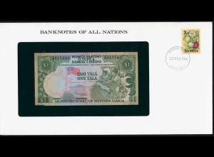 Banknotes of All Nations - Samoa I Sisifo 1 Tala 1980 Pick 19 UNC (15615