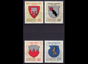 Liechtenstein - Mi. 440-443 postfrisch 1964 Wappen (11331